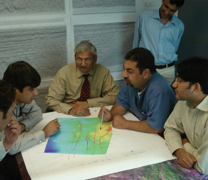 Saif Energy Limited, Technical Experts Analysing Seismic Data