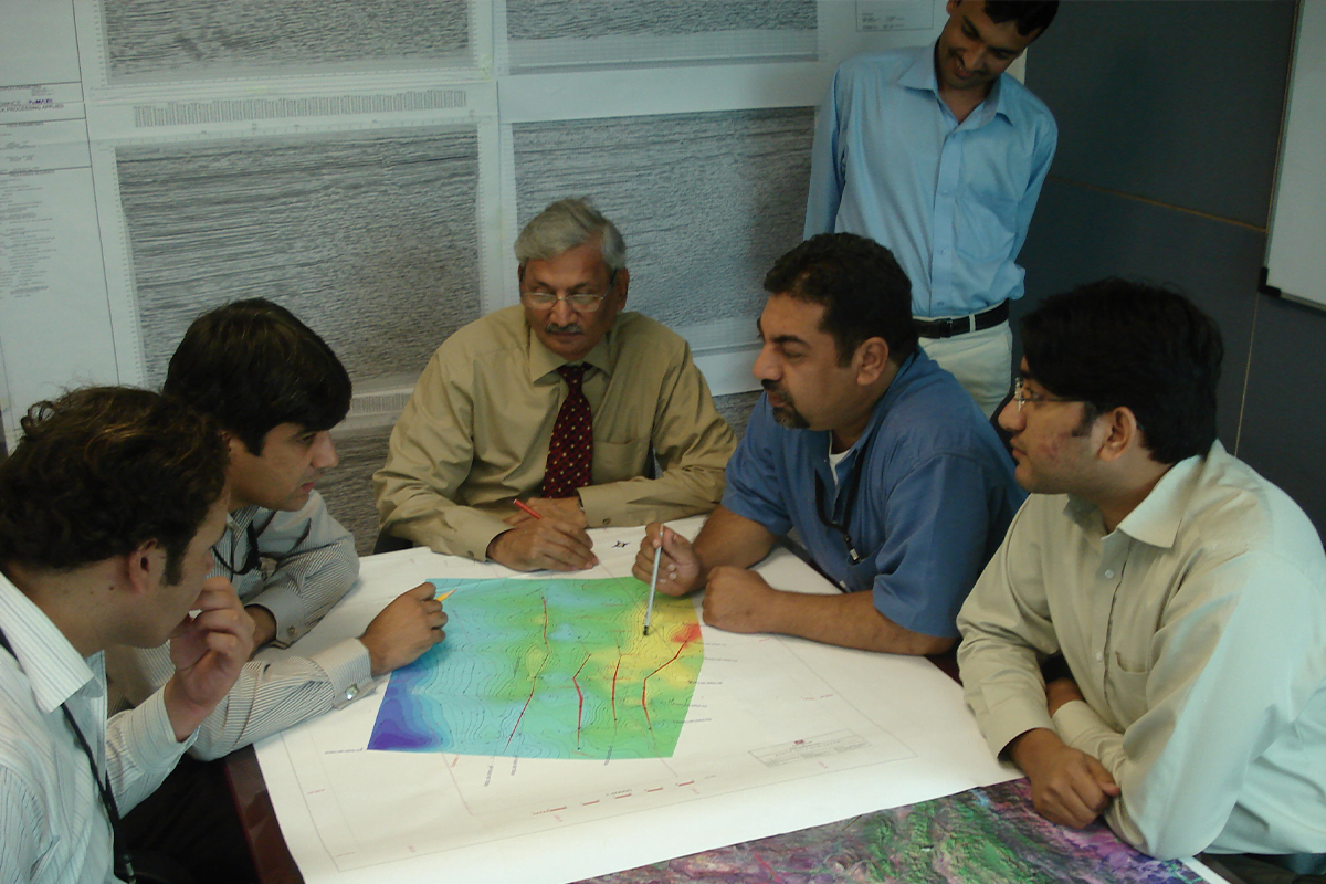 Saif Energy Limited, Technical Experts Analysing Seismic Data